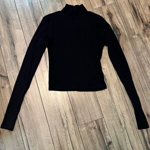 American Eagle Outfitters Black Long Sleeve Top